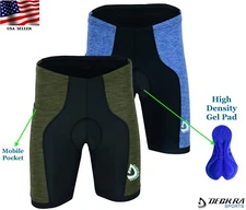 New Mens Cycling Shorts 3D Gel Padded Road Cycling MTB Breathable Bicycle Shorts