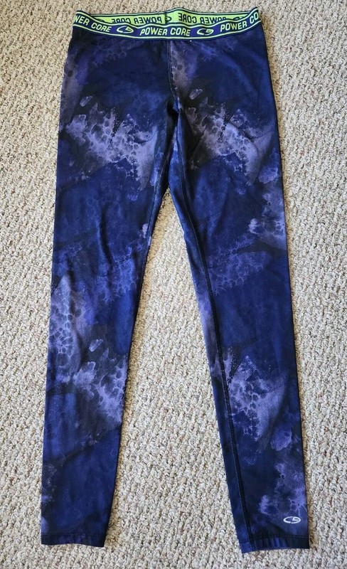 C9 Power Core Women’s Purple Athletic Leggings Size Medium Logo Waistband