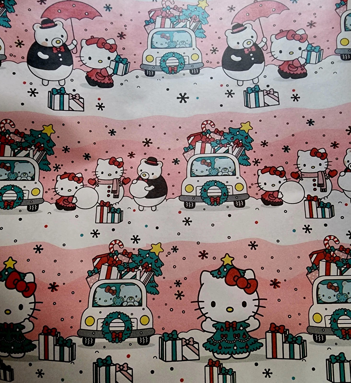 Hello Kitty Gift Wrapping Paper, 50 Sq Ft FLAT Christmas Paper See