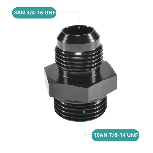 AN6 AN8 AN10 ORB Fuel Line Hose Fitting Male Adapter Aluminum, anodized - Picture 16 of 22