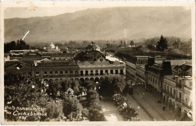 PC BOLIVIA, COCHABAMBA, VISTA PANORAMICA, Vintage REAL PHOTO Postcard (b60534)