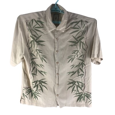 Jamaica Jaxx Short Sleeve Silk Shirt Aloha Hawaiian MultiColor Men 2XL/EEG
