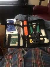 RJ45 Crimper Network Tool Kit, Cable Repair Maintenance Kit CAT5 CAT5e CAT6 C...