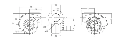 Draft Inducer Blower Motor for Dayton 1TDP3, Fasco 4C443, 7021-4931, 50748-D500 - Picture 2 of 8