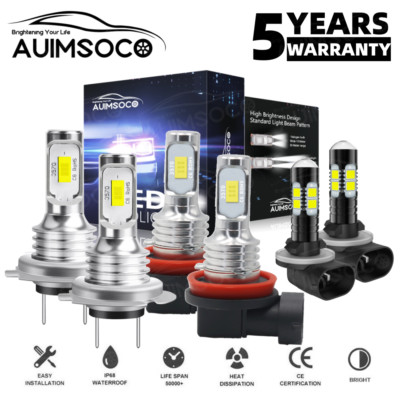 For Kia Sorento Sport Utility 4-Door 2014-2015 LED Headlight Fog Light Bulbs Kit