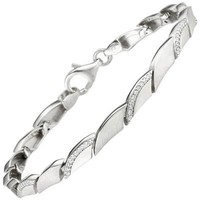 4,6Mm Armband Aus 925 Silber Mit 80 Zirkonia 19Cm Armschmuck Armkette Rhodiniert