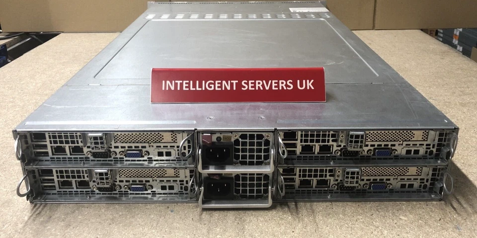 Supermicro SuperServer 48-Core 384GB 2x 1400W PSU 4-Node 6026TT-BTRF Rack Server - Image 2 of 2