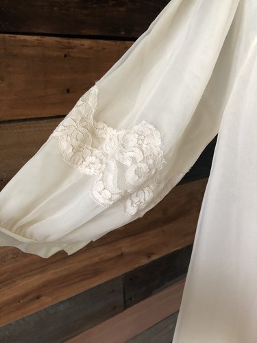 Vtg Leonora Peignoir Robe & Gown Double Layer Chiffon Ruffle Lace Small - Bild 6 von 11