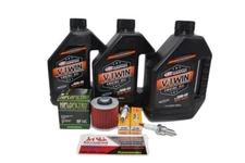 New Oil Change Kit W/ Spark Plugs For Yamaha V Star 650 3 Quarts of 10W40