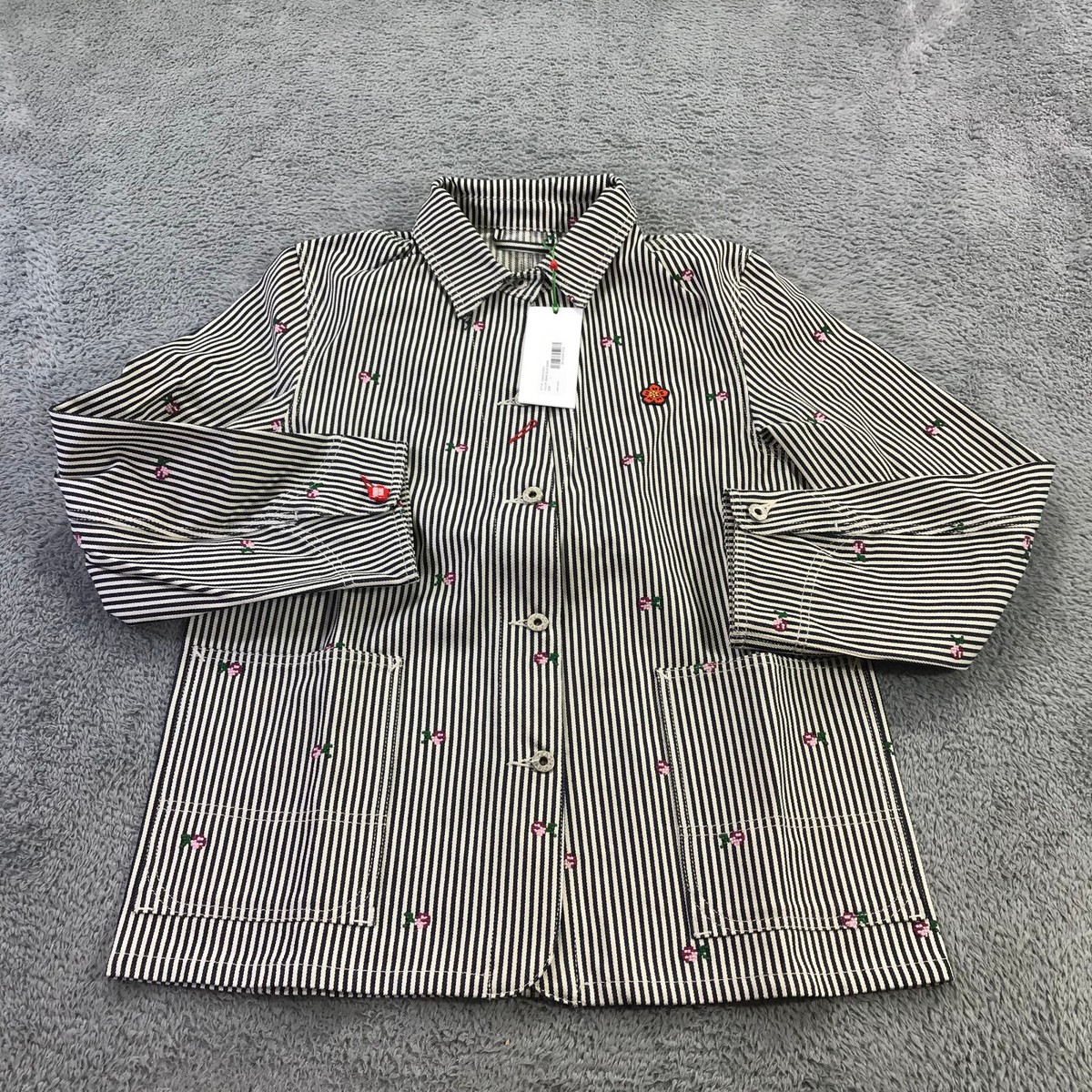 キッズアウター Kenzo White Sand Striped Denim Jacket s-l1200.jpg