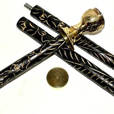 New Brass Collectible Authentic Compass Head Handle Wooden Walking Stick Cane