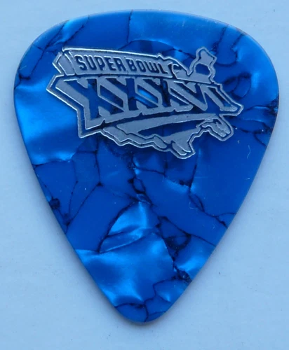 U2 Adam Clayton Blue Super Bowl XXXVI 2002 Real Guitar Pick