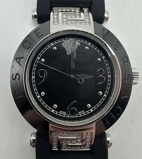 Versace Women's 92Q K1190295 Black Ceramic DIAMOND Rubber Watch