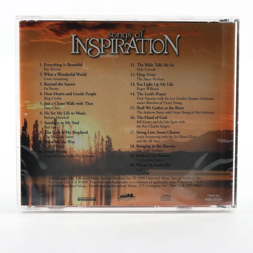 Songs of Inspiration: What a Wonderful World (CD, 1998, Heartland) SEALED NEW Foto 2 de 4