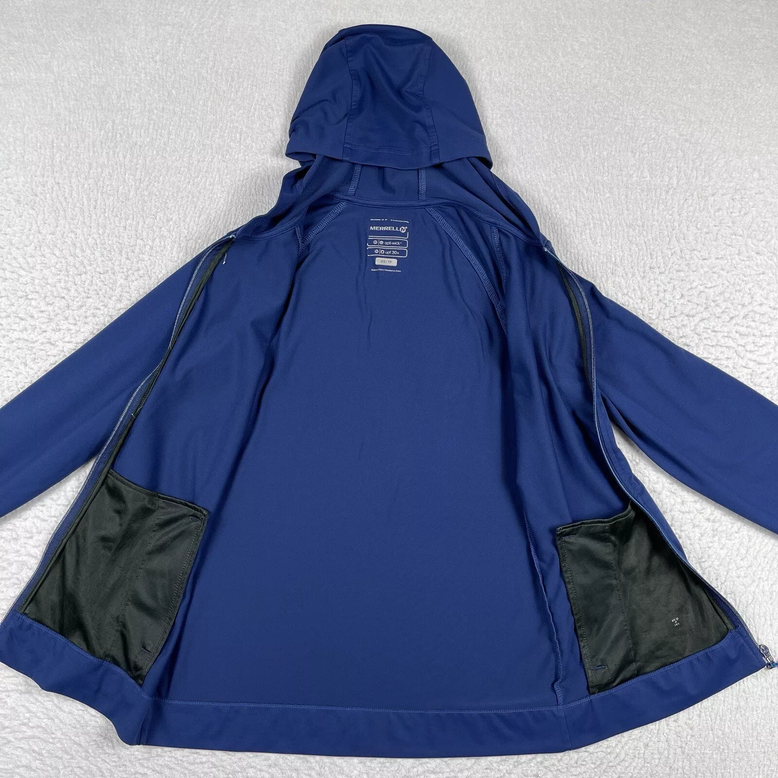 merrell full zip wicking upf hiking camping top jacket