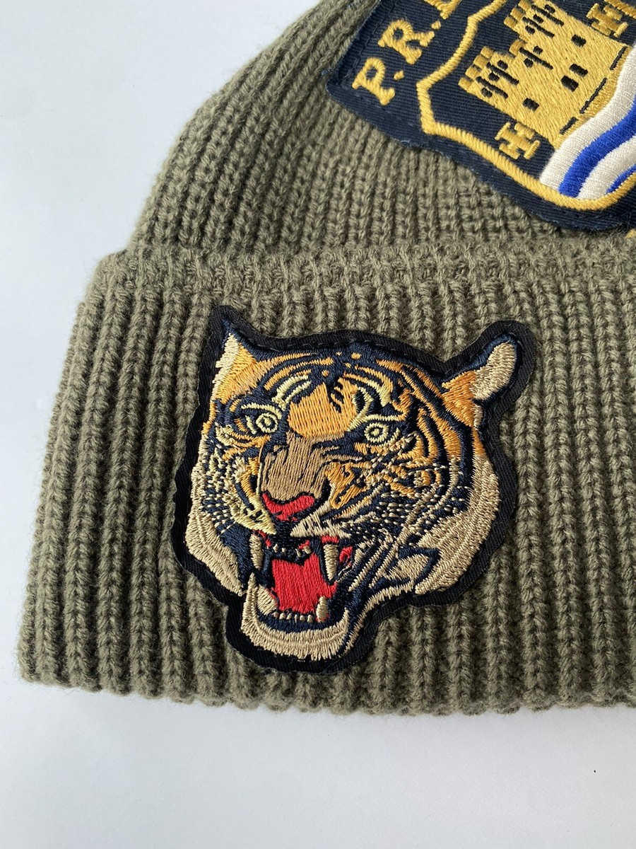 Polo Ralph Lauren Tiger Patch Naval Tailors Beanie Toque Hat W