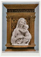 Postcard sculpture gallery Berlin/Luca della Robia - "Madonna with the Apple"
