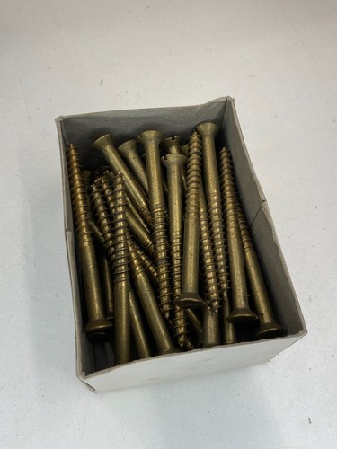 Box Brass Countersunk Screws 2 3/4" x 12 Nettlefolds Slotted Head Part Box of 45 - Picture 18 of 24
