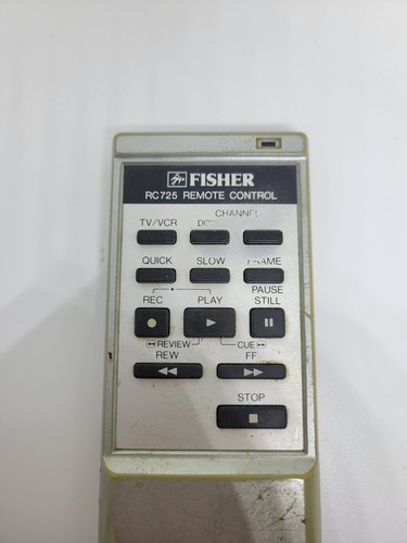 Vintage Fisher RC725 VCR Remote Control - Picture 2 of 4