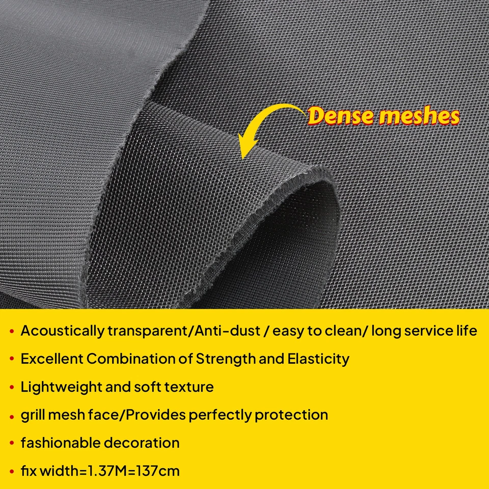 Acoustically Transparent Speaker Grill Cloth Fabric Cover Audio/Video Equipment - image 3 of 4