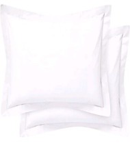 4 Piece Shams White 18x18 300 Thread Count White Euro 4Total 
