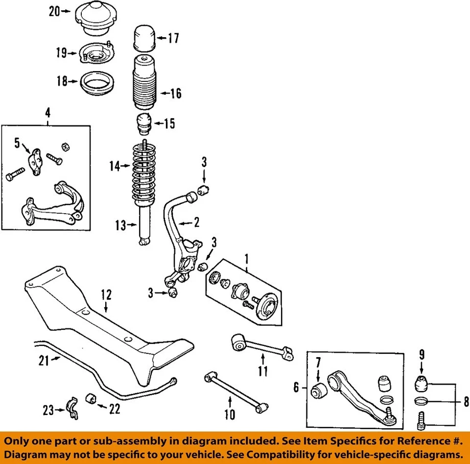 Used Rear Lower Center Lower Control Arm Rear fits: 2000 Hyundai Sonata Control - Image 3 of 4