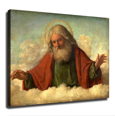 God The Father By Cima Da Conegliano Poster Canvas Art Print Painting Wall