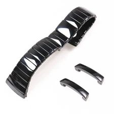 17/26/29mm Black Ceramic Watch Band Strap Fit For Rado Sintra Bracelet