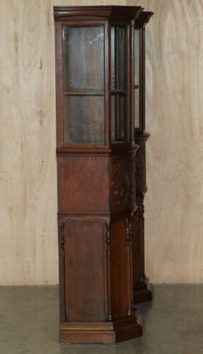 Antique Victorian Holland & Sons Mount Street London Hand Carved Display Cabinet - Picture 17 of 24