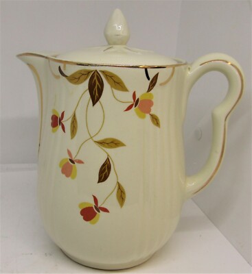 Hall's Superior Quality Kitchenware, Autumn Leaf, 7 1/2'' Tall Lidded Pitcher/Cof
