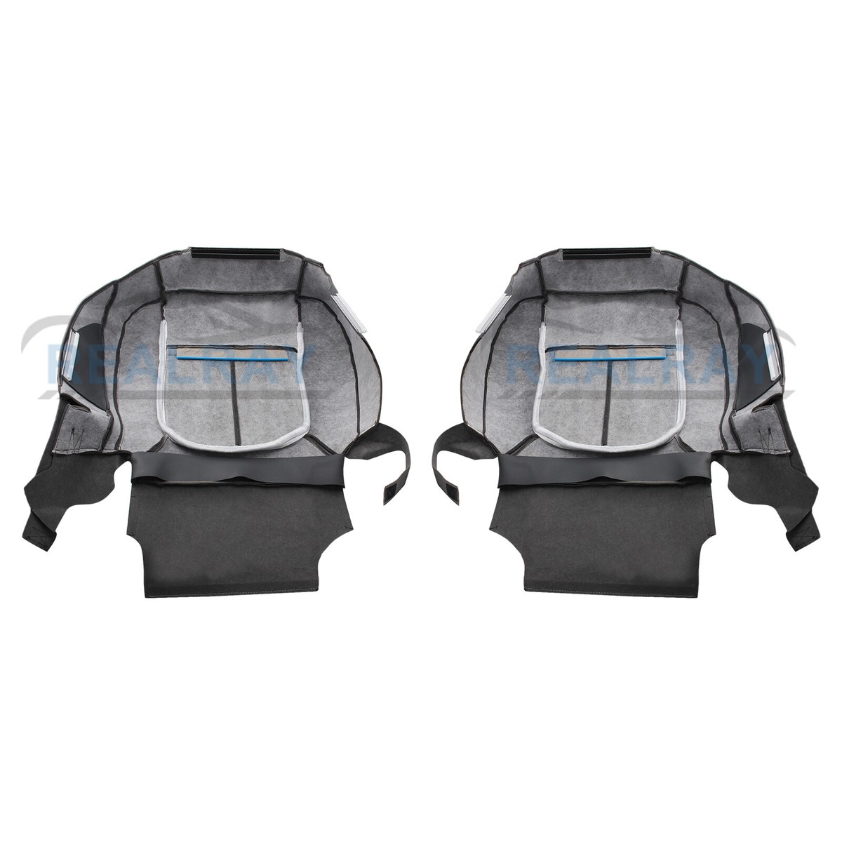 For 2011-2014 Ford F150 Steel Gray Drver+Passenger Top Bottom Cloth Seat Cover | eBay