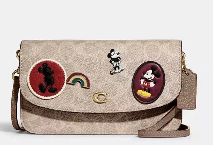 Disney тренер Микки нашивки Hayden через плечо сумочка сумка C6103 новый! Подарочная упаковка! - Изображение 4 из 4