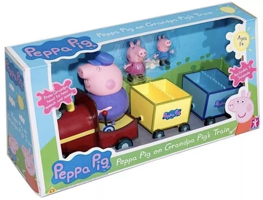 PEPPA PIG GRANDPA PIG S TRAIN With Peppa George figures. Sounds Music