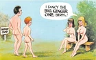POSTCARD COMIC BAMFORTH GIRLS BIG BOOBS BIG GINGER ONE # 247