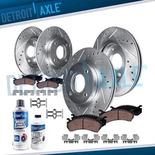 10.32'' Front 9.41'' Rear Drilled Rotors Brake Pad for Honda Civic Acura Integra