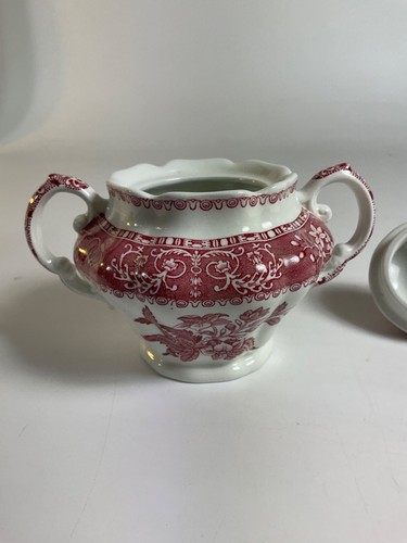 Spode Pink Camilla Sugar Bowl - Made In England C1883A - Red / Pink And White - Picture 20 of 20