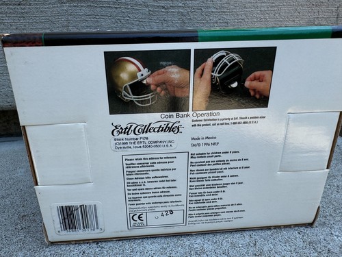 NEW 1995 ERTL Goal Line Diecast Mini Football Helmet Bank Carolina Panthers NEW - Picture 2 of 2