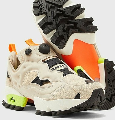 Sz 13 Instapump Fury Trail Reebok OFFER Pump Beige Neon Suede Pyer DMX HIKE  yzy | eBay