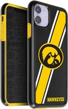 FOCO NCAA Iowa Hawkeyes Dual Hybrid Case for iPhone 11 & XR (6.1")