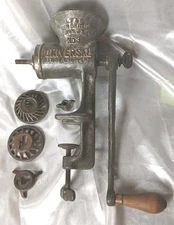 Vintage Universal Food Chopper No. 3 With Three Cutting Heads