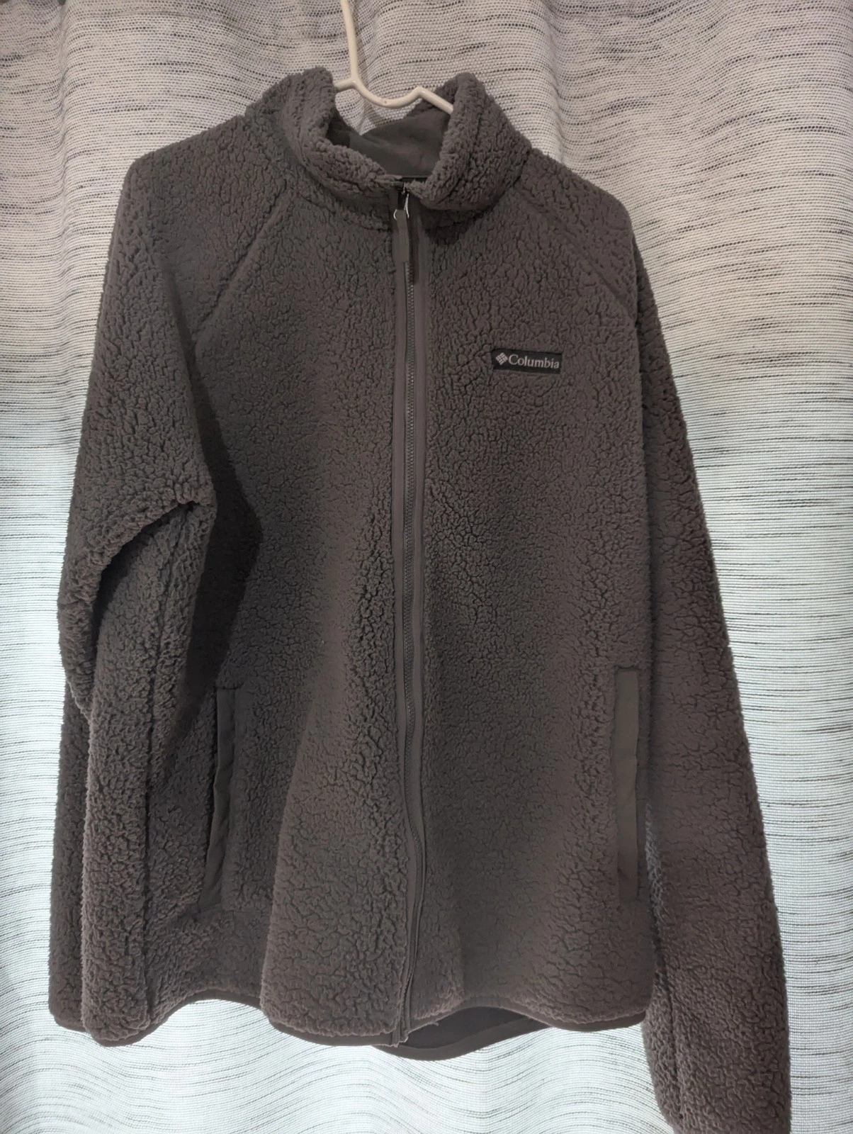 Columbia Men's Blue Polyester Fleece Zip Up Jacket Sz M