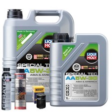 Motoröl 5W30 LIQUI MOLY Special Tec Aa 6L+HENGST Ölfilter +Spülung +Cera Tec