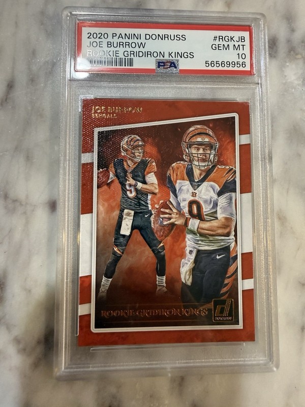 Panini 2020 Donruss Joe Burrow Rookie Gridiron Kings #RGK-JB Bengals PSA 10