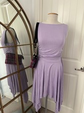 Urban Outfitters Bianca Boat Neck Side Runched Irregular Flowy midi dress