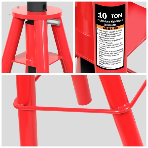 28"-47.5" Adjustable Height 10 Ton Pin-Type Car Pickup Container Jack Stand - Picture 6 of 7