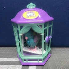 Little Live Pets Purple Pearl Polly Bird Cage Lights Sounds Interactive Works
