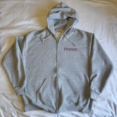 Vintage The Lord Of The Rings The Two Towers Grey Men's XL Zip-up Hoodie Sweater