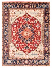 Traditional Vintage Hand-Knotted Area Rug 9'0" x 12'2" Oriental Wool Carpet