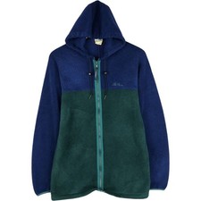 Used 90'S LLBean fleece full-zip hoodie men's size M equivalent vintage