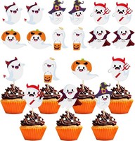 Muffins Deko 12 StüCk Halloween Geister Tortendeko Cupcake Toppers Horror Party